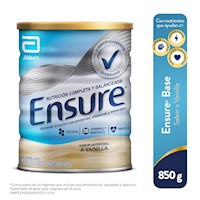 ENSURE VAINILLA POLVO LATA X 850GR